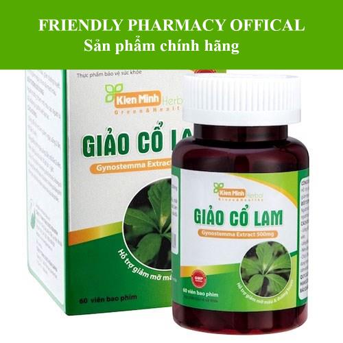 Viên uống Giảo Cổ Lam Kiên Minh - hỗ trợ giảm mỡ máu, tiểu đường và huyết áp cao (lọ 60v)
