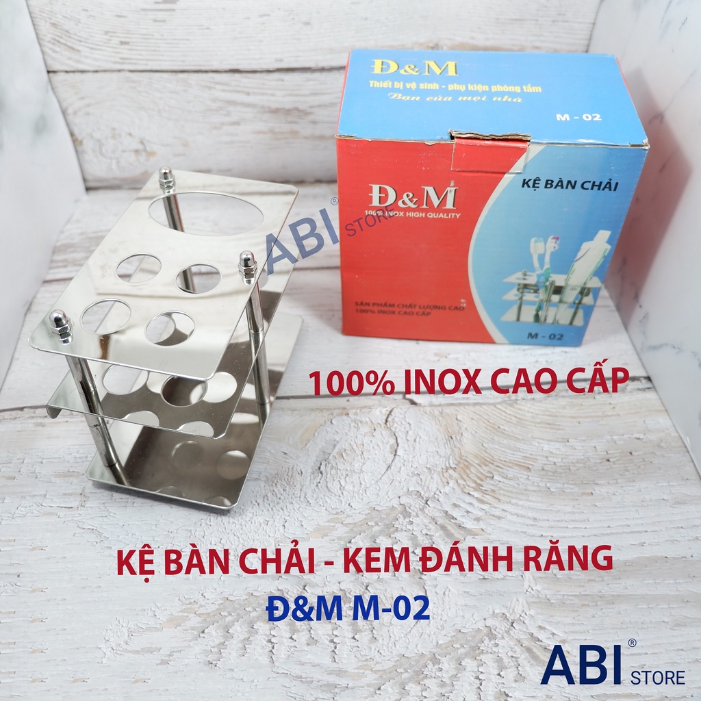 Kệ bàn chải kem đánh răng KB-01 và Đ&amp;M02, kệ đựng bàn chải đánh răng inox hàng đẹp giá rẻ