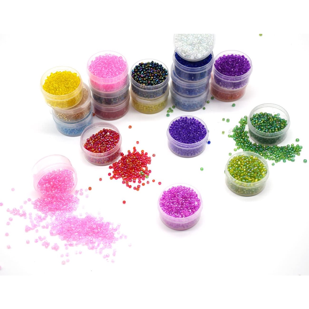 Bộ 1111 / 10g hạt chuỗi tròn 0.8mm 11 / 0 2x1.3mm dùng làm phụ kiện trang sức chất lượng cao