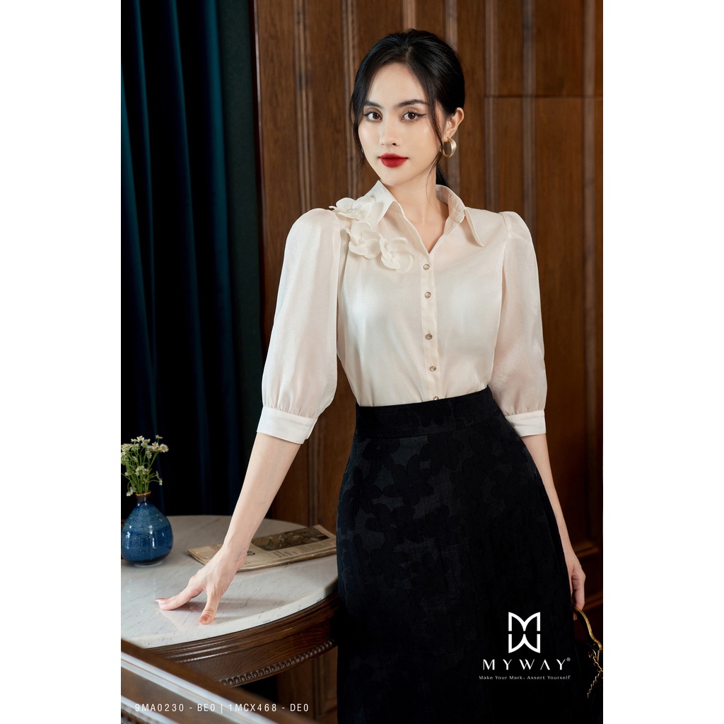 Áo Sơ Mi Nữ Công Sở MY WAY Tay Lỡ Sang Trọng 9MA0230