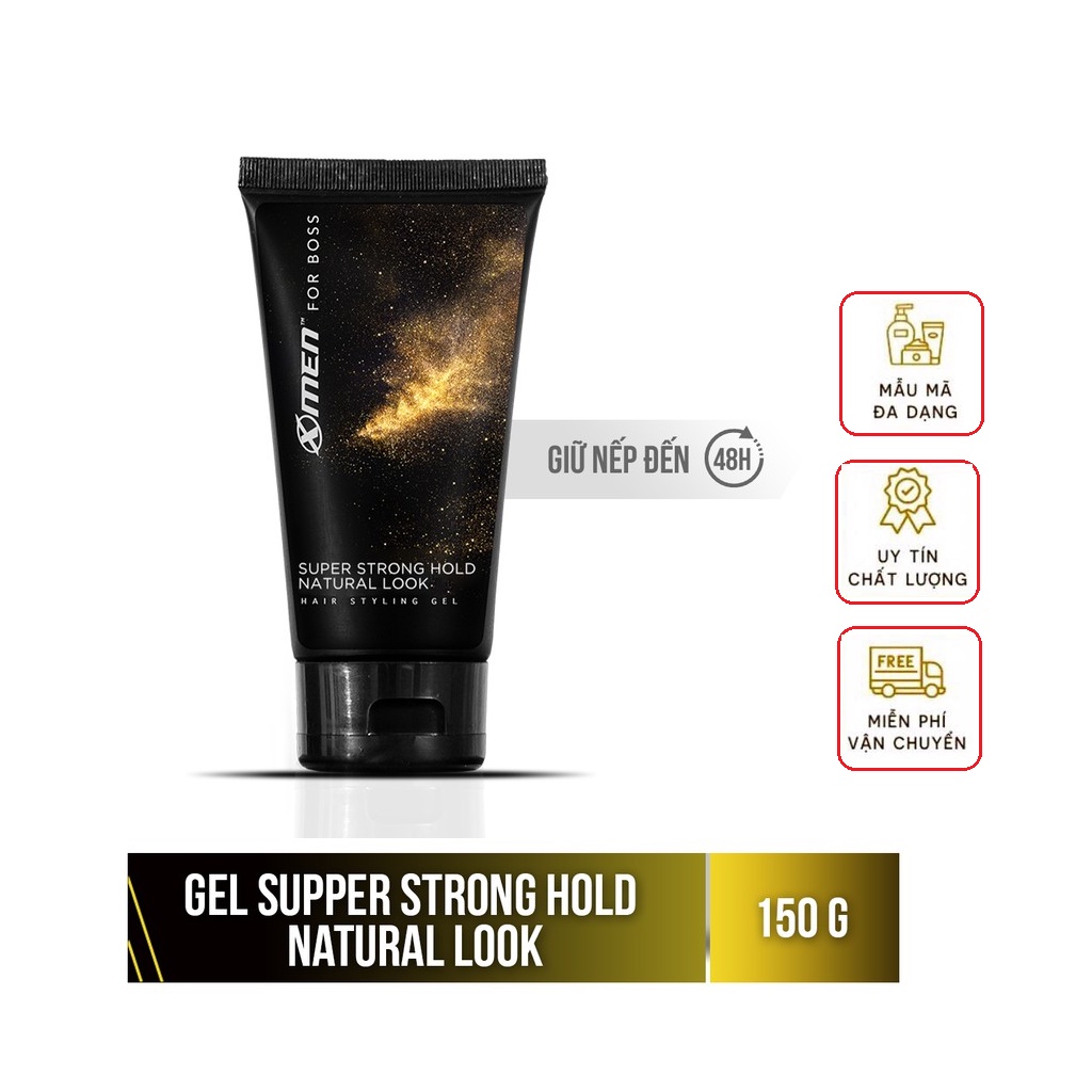 Gel vuốt tóc cho nam X-men For Boss Super Strong Hold Natural Look 150g - Siêu cứng