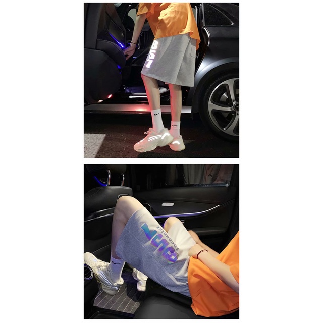 Quần short thể thao in hình phản quang thời trang mùa hè cho nam size M-8XL