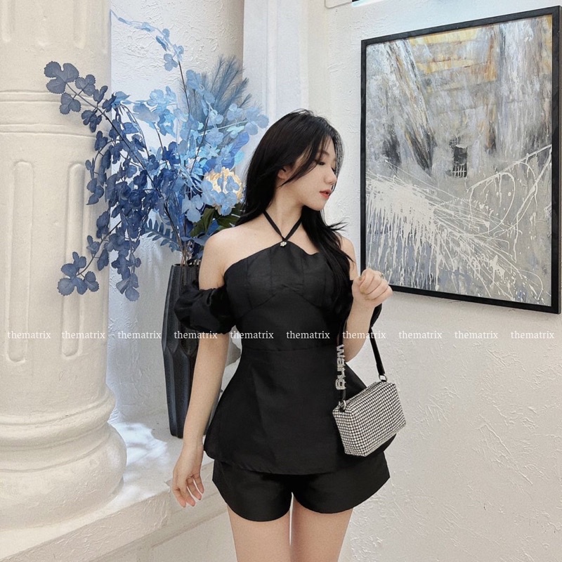 Áo tafta cổ yếm (ảnh thật tự chụp)