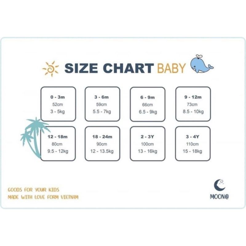 Moon - Body cộc vải petit mềm mát cho bé 0-9m (3-9kg)