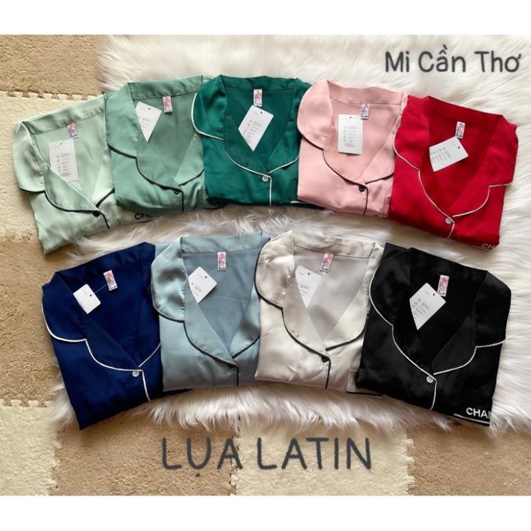 Big Size 💍 Bộ pijama Lụa Latin Mi Store Cần Thơ, tay ngắn, tay dài, có size, có túi quần ༴