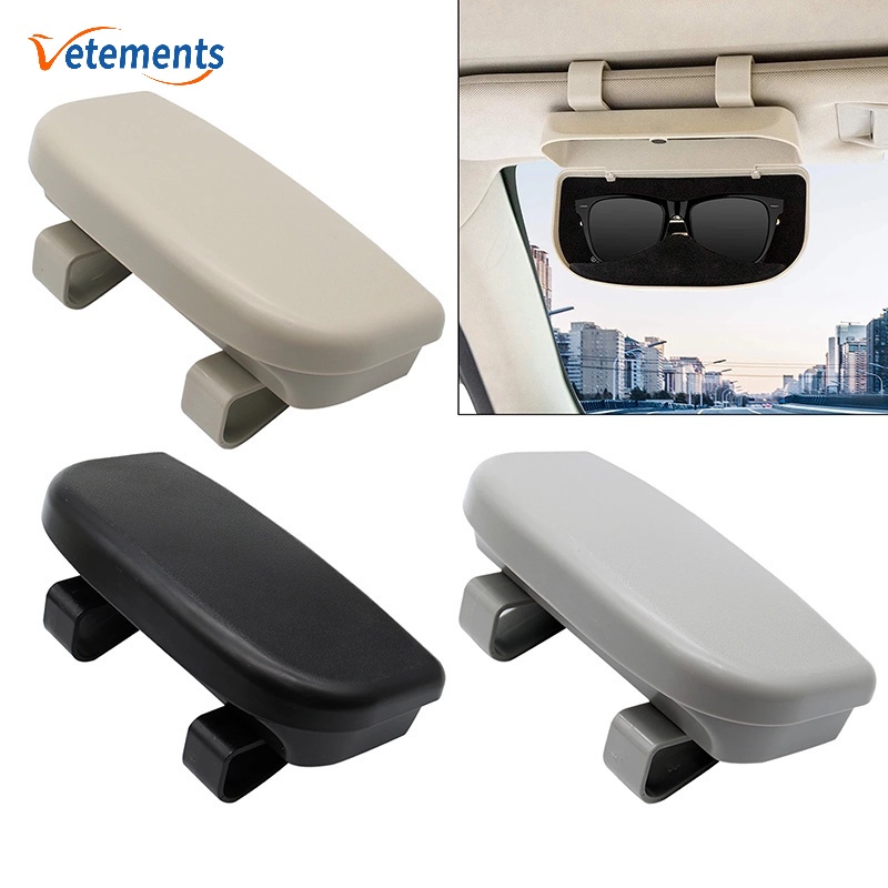 Hộp Đựng Mắt Kính/Kính Mát 3 Màu Có Kẹp Bằng Nhựa Tiện Dụng Cho Xe Hơi