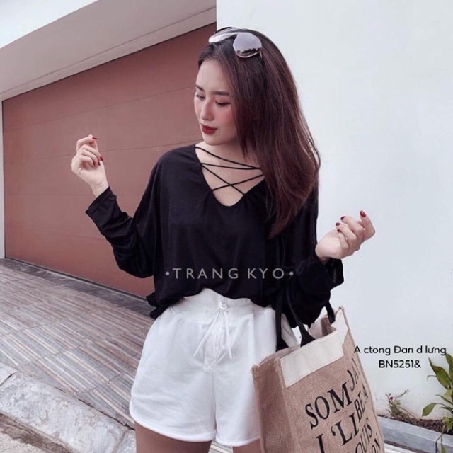 Áo thụng Đan dây lưng -HS