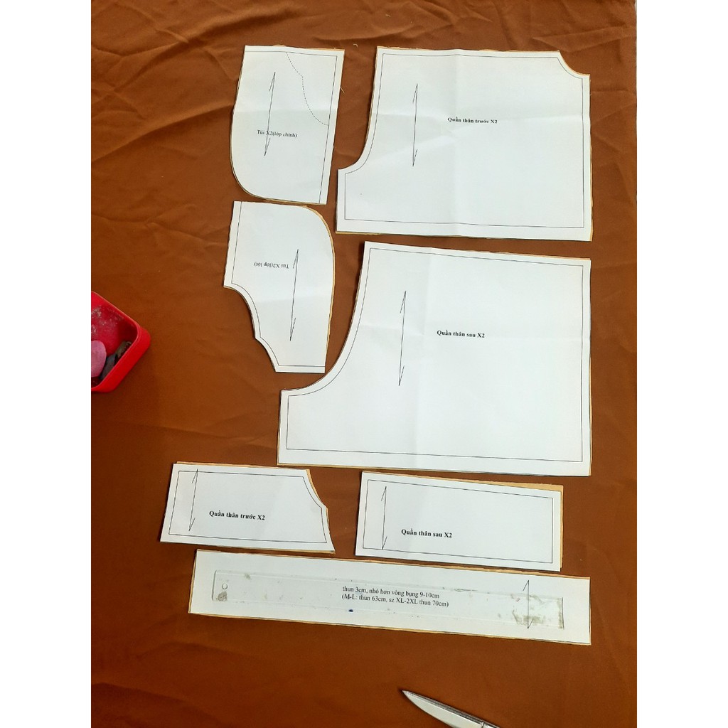 Rập quần váy lưng thun - Rập giấy mã 1024 (Bản vẽ)