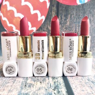 Son Miss Rose 3D trắng 6 màu siêu đẹp