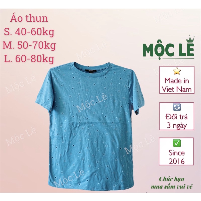 Áo thun phông nữ F21 xanh hoa nhí vnxk mỏng mát