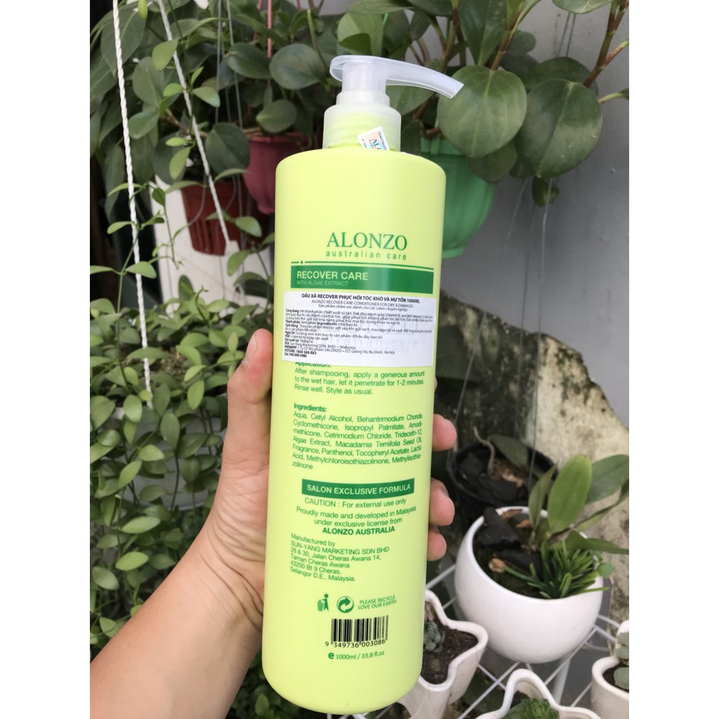 Dầu xả phục hồi tóc khô và hư tổn Alonzo Recover Care Conditioner 1000ml