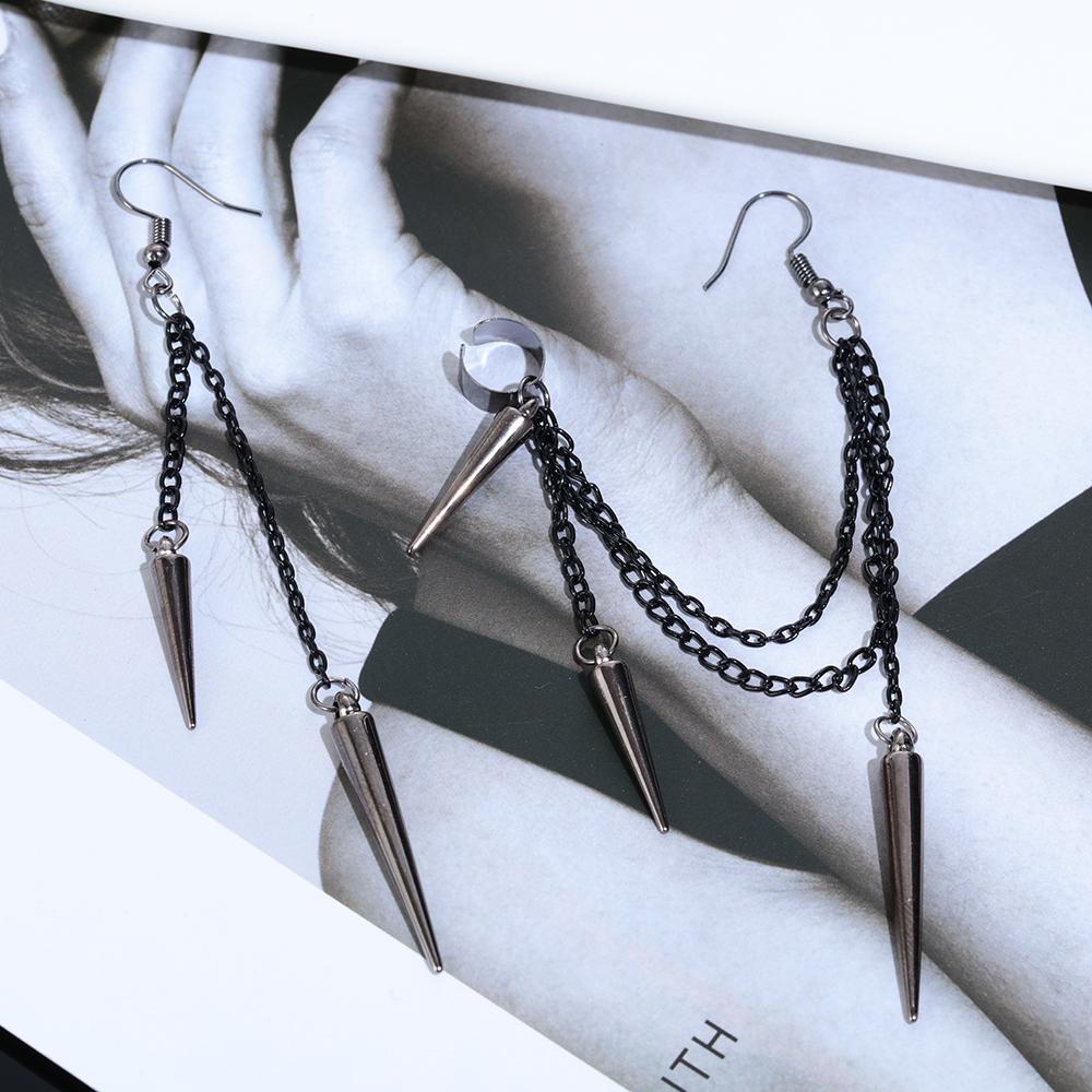 ESPO 1 Đôi Bông Tai Tua Rua Dài Phong Cách Gothic Thời Trang