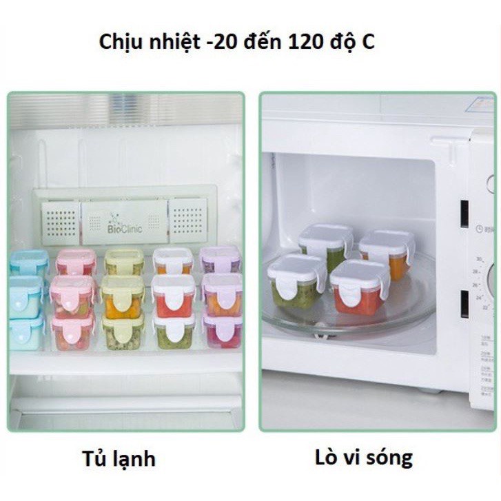 Hộp Trữ Đông Chia Đồ Ăn Dặm Có Nắp chống trào đổ 60ml -150ml Bảo Quản Đồ Ăn Dặm Cho Bé giao màu ngẫu nhiên