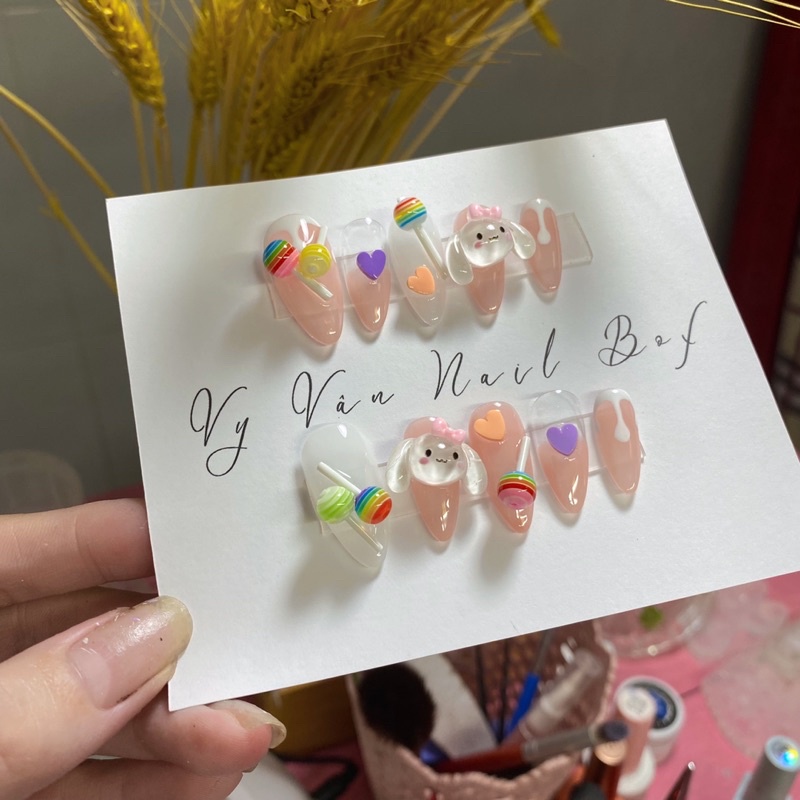 Nail box kẹo thỏ nhiều màu