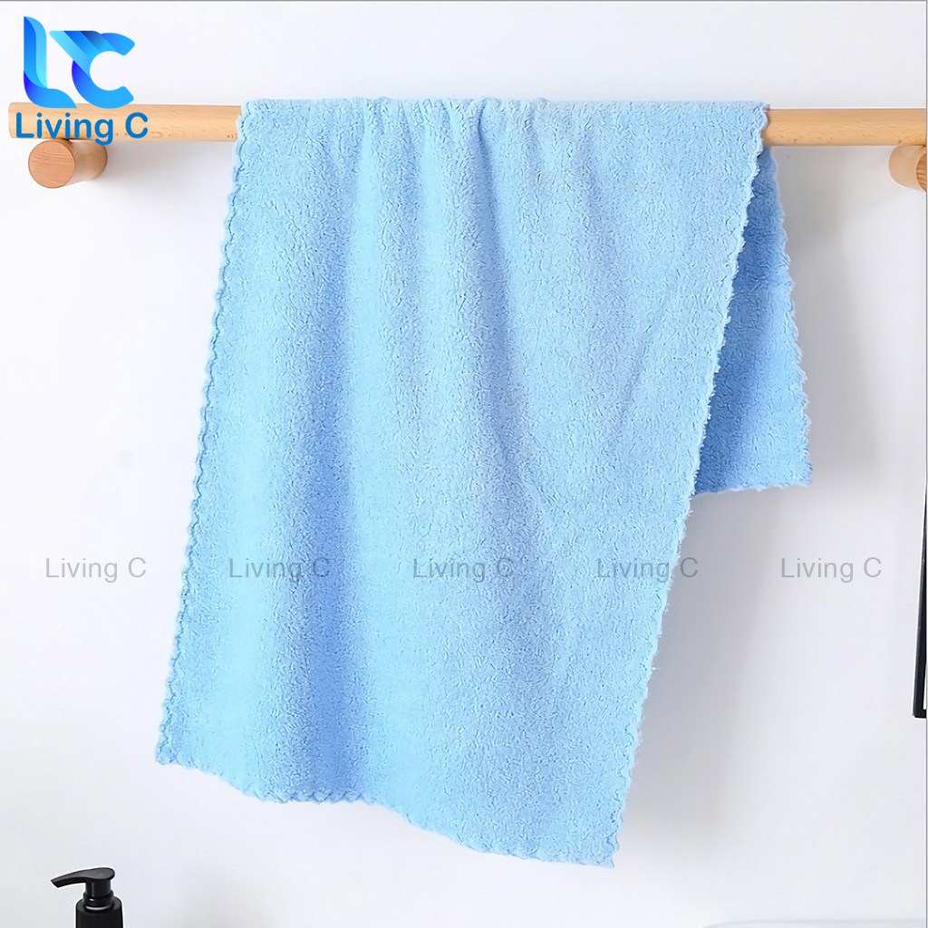 Khăn lau đa năng siêu mềm 60 x 30 cm Living C , khăn tắm đa năng mềm mại siêu thấm nước _KH60