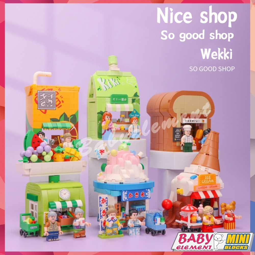 Đồ Chơi Mô Hình Cửa Hàng Wekki so good Shop Đồ Chơi Lắp Ráp Cửa Hàng Kem Sữa Bánh Mini Làm Quà Sinh Nhật DIY