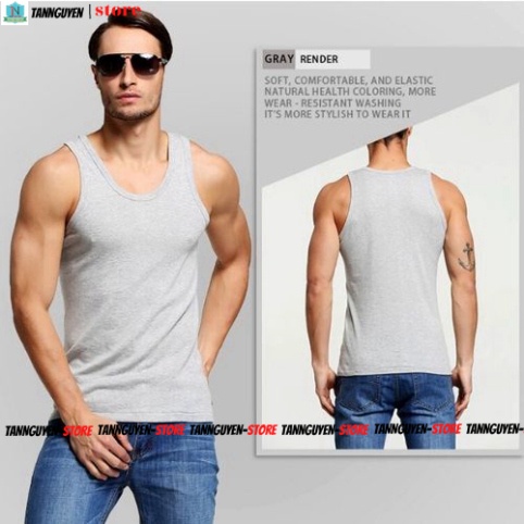 Áo Thun Ba Lỗ Nam Cao Cấp Chất Cotton 100% Mền Mại Thấm Hút Mồ Hôi Tốt - tannguyen_store