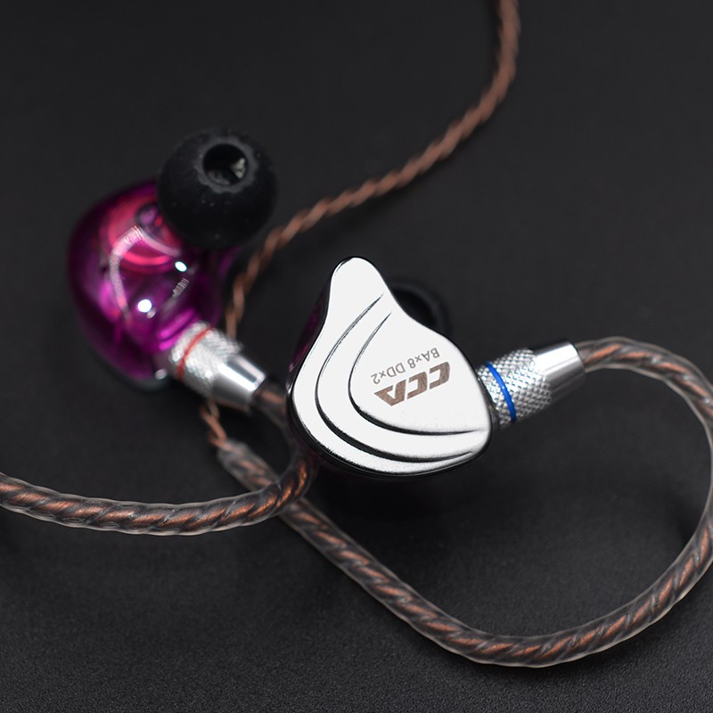 CCA C10 4BA+1DD Hybrid In Ear Earphone Hifi Dj Monito Running Sports Earphone Cable 10 Drive Unit Headset Noise Cancelling