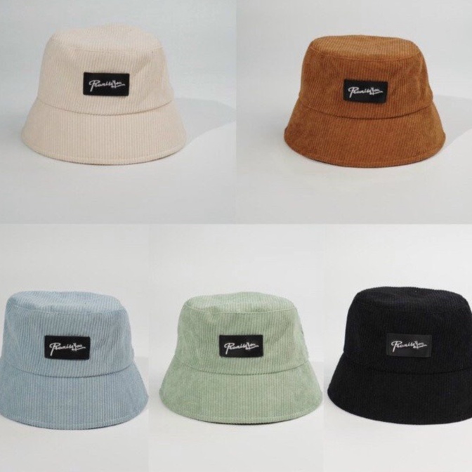 Mũ bucket vành cụp thêu chữ PromissYou Nón tay bèo chất nhung tăm cao cấp form unisex nam nữ Lch