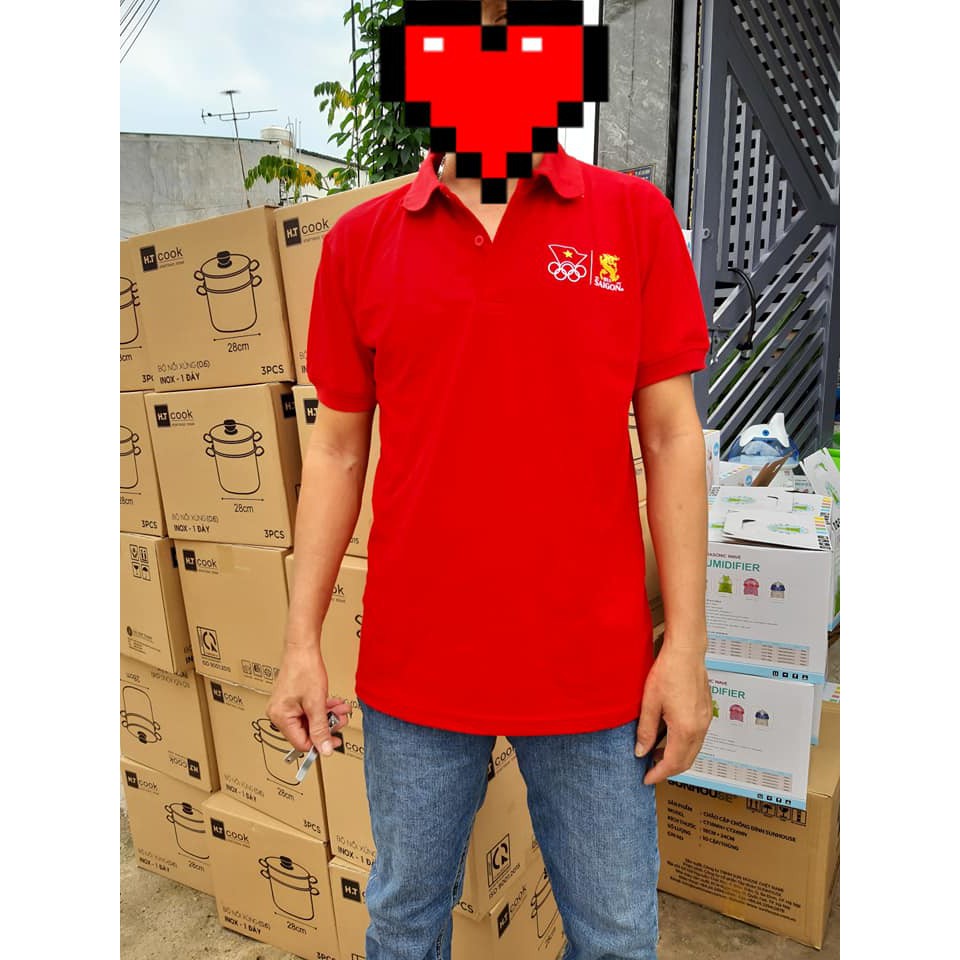 ÁO THUN NAM. Thun cotton mát, thấm hút mồ hôi tốt. Hàng khuyến mãi Bia Sài Gòn