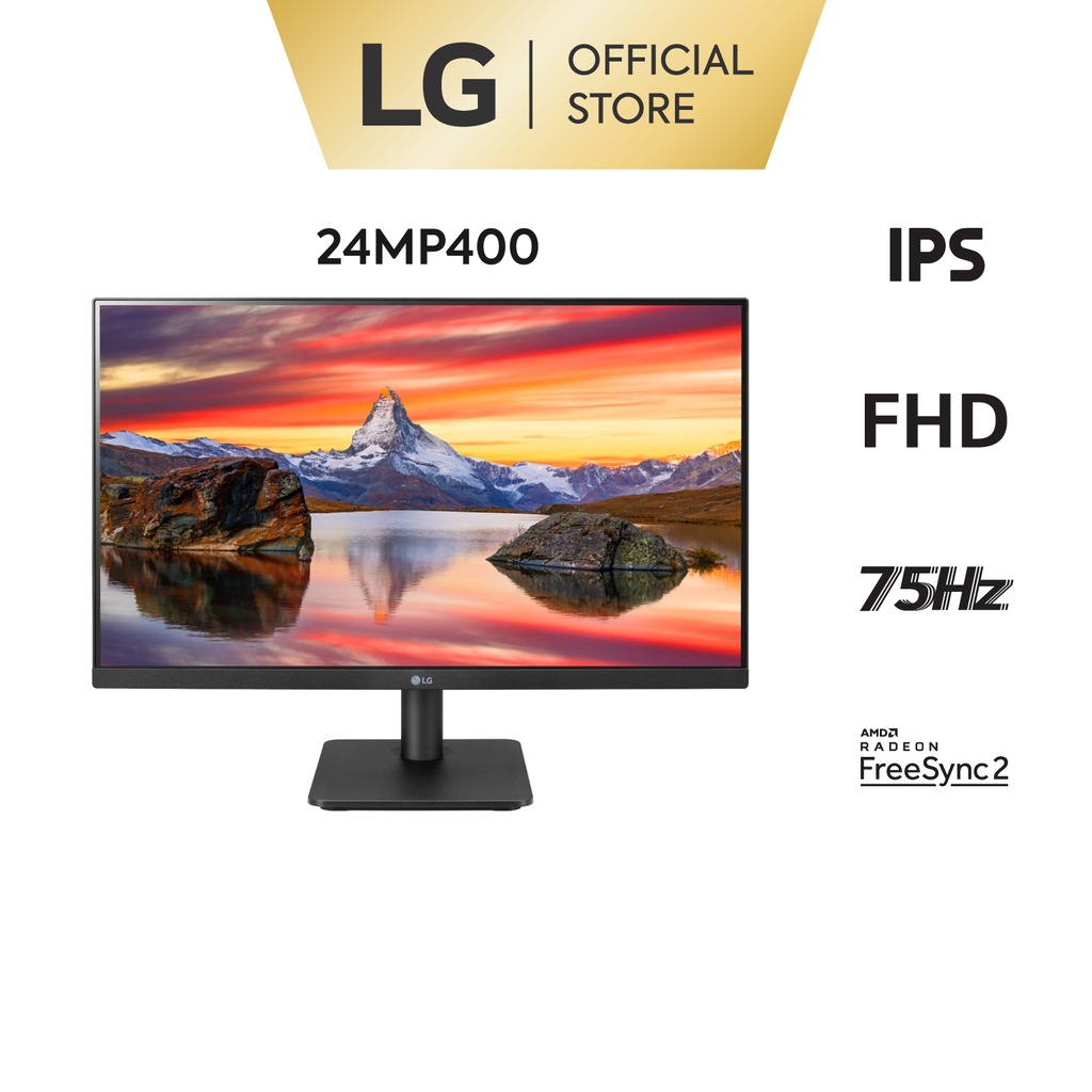 Màn Hình LG 24MP400-B 23.8" FHD IPS 5ms với thiết kế 3 cạnh không viền