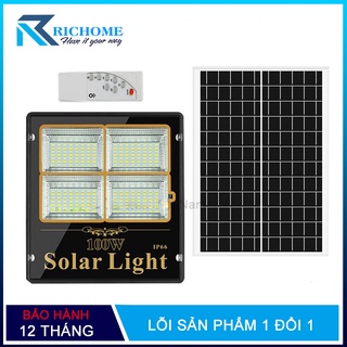 Đèn năng lượng mặt trời Solar light 100w công nghệ IP66 chống nước