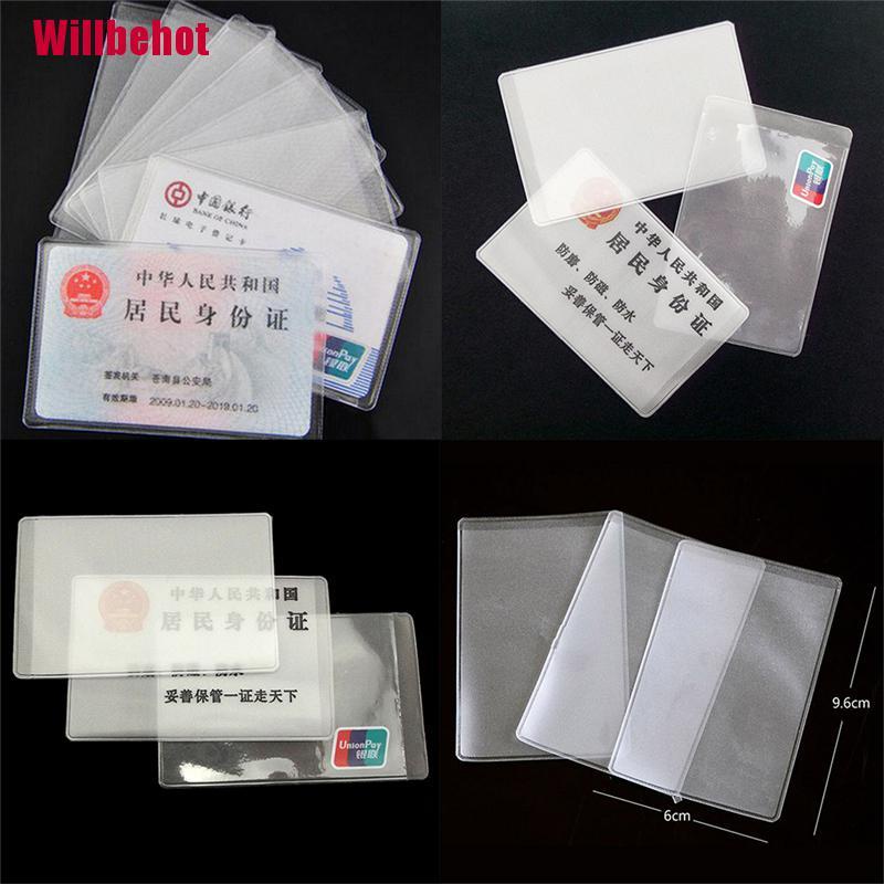 Bộ 10 Hộp Đựng Thẻ ID Bằng PVC Trong Suốt