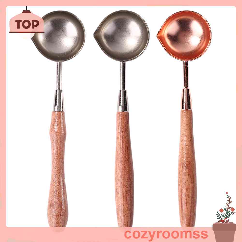 Muỗng Nấu Chảy Sáp Bằng Gỗ Phong Cách Retro Cho Sổ Tay