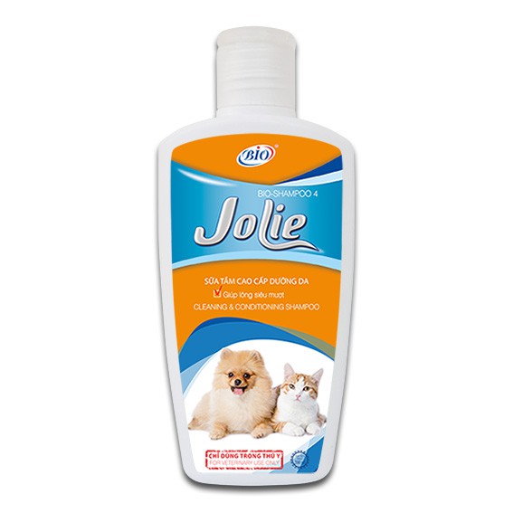 SỮA TẮM SIÊU MƯỢT LÔNG VÀ KHỬ MÙI HÔI CHO CHÓ MÈO THÚ CƯNG PET Bio Jolie chai 200ml