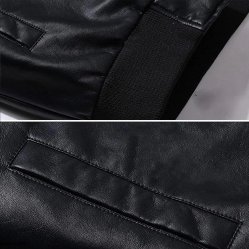 Áo khoác da nam lót lông ( Đen) + tặng 1 ví nam | BigBuy360 - bigbuy360.vn
