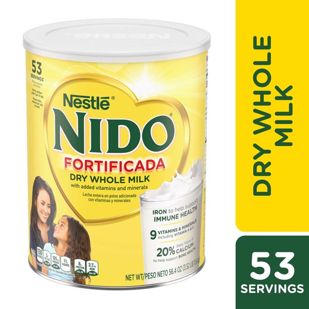 Sữa bột Nestlé NIDO FORRTIFICADA DRY WHOLE MILK 1.6kg của Mỹ