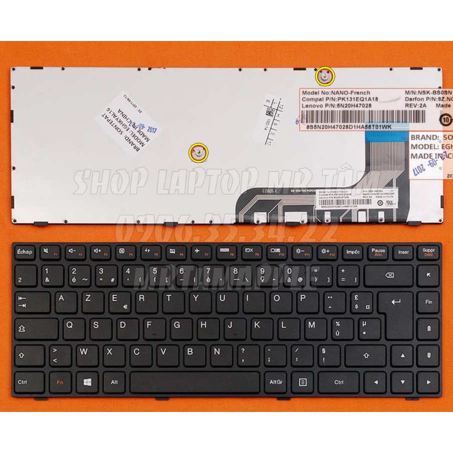 (KEYBOARD) BÀN PHÍM LAPTOP LENOVO IDEAPAD 100-14IBY dùng cho IdeaPad 100-14IBY