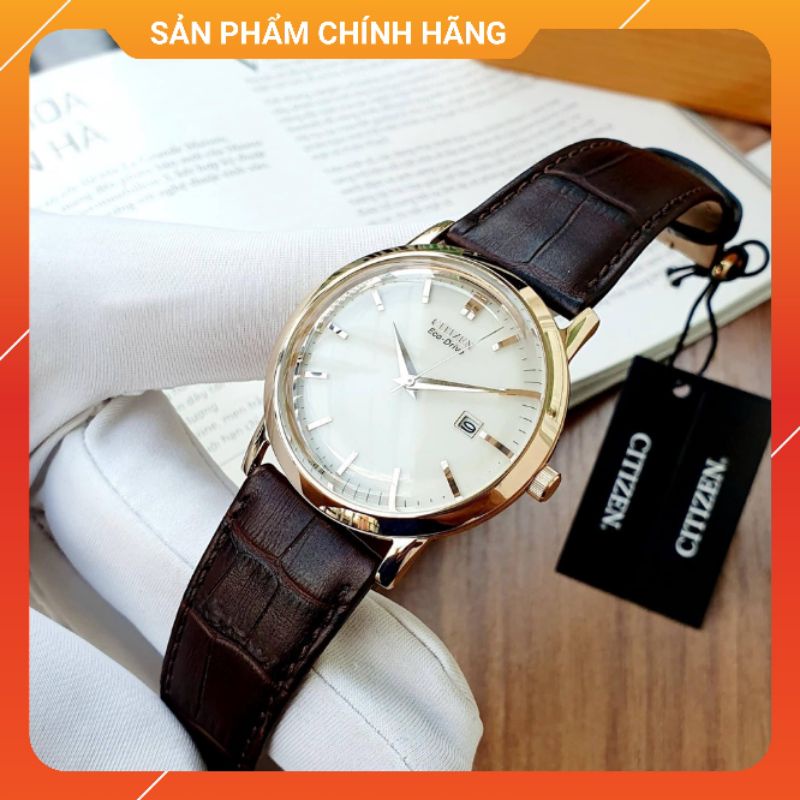 Đồng hồ nam dây da chính hãng Citizen Eco Drive BM7193-07B