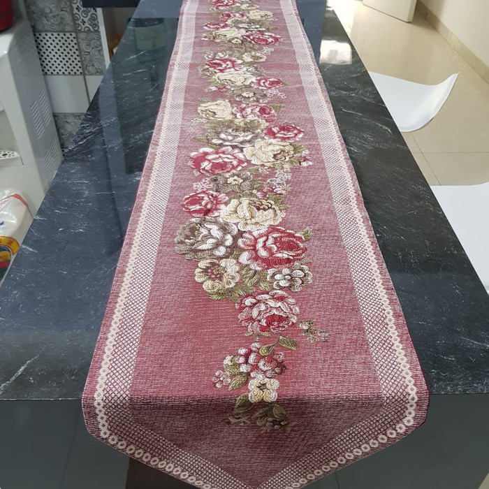 Table Runner Size 35x180cm - Maron