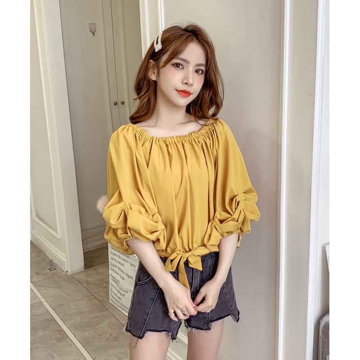 áo trễ vai buộc nơ hàng quảng châu