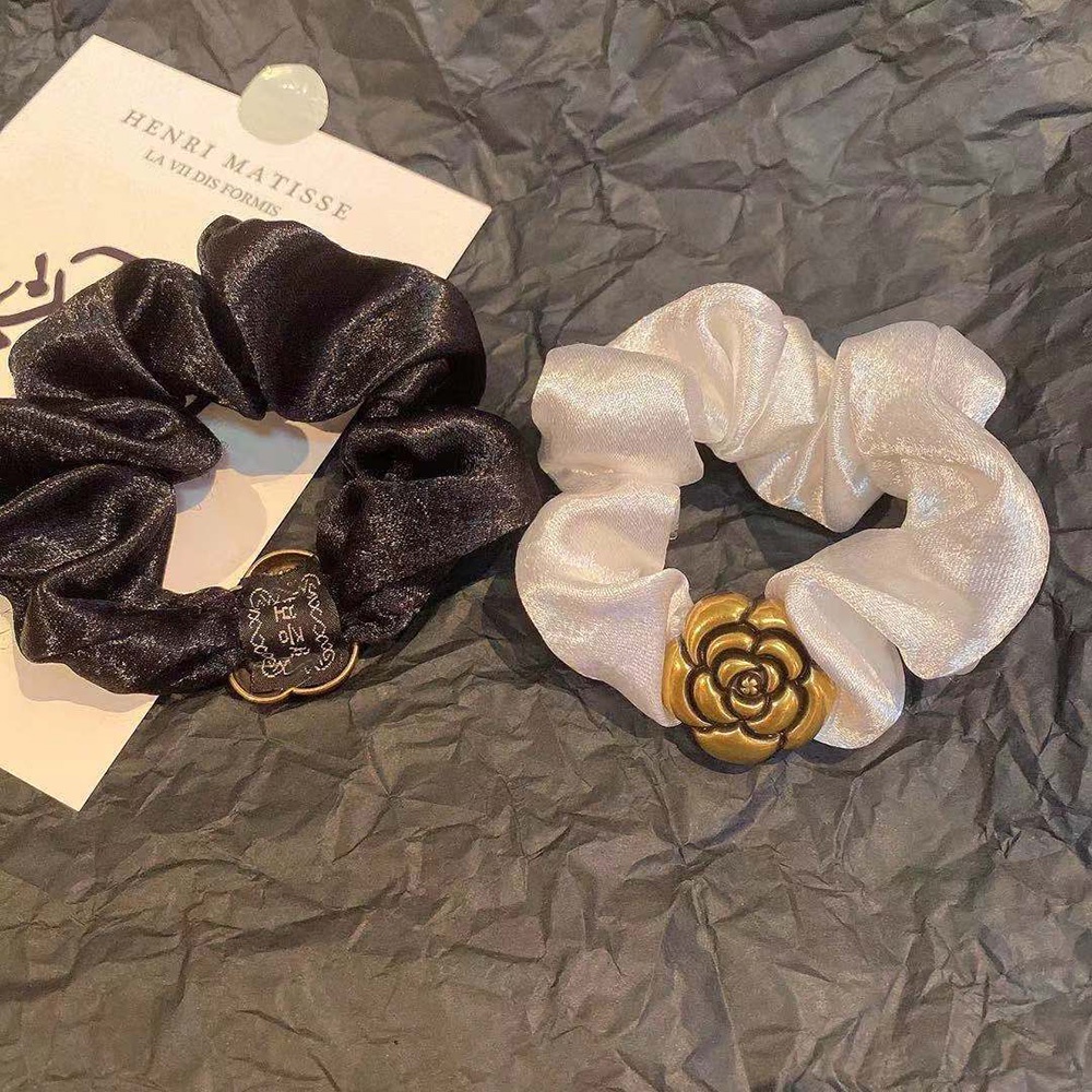 Dây Buộc Tóc Ruy Băng Đính Hoa Trà Đồng Thời Trang Nữ Tính