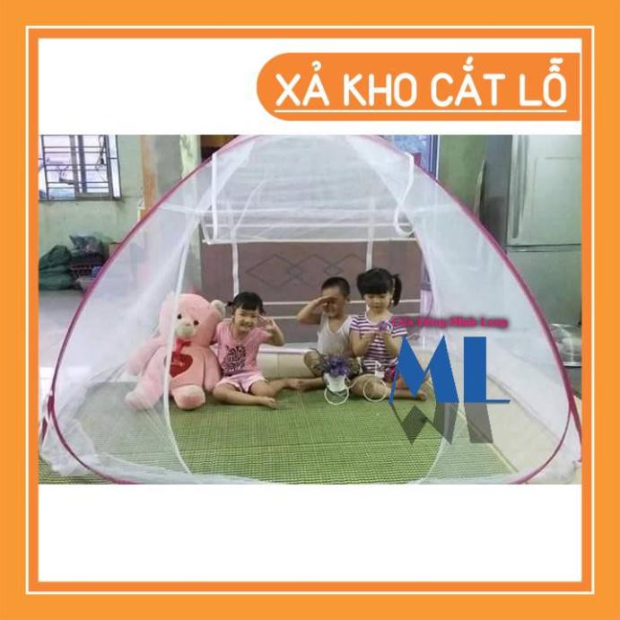 [XÃ KHO] Mùng chụp tự bung 1m4 x 2m Minh Long - HỒNG HOA