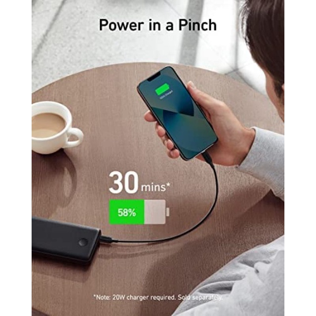 Cáp ngắn Anker A8831 30cm 0.3m Usb-C to lightning - chính hãng