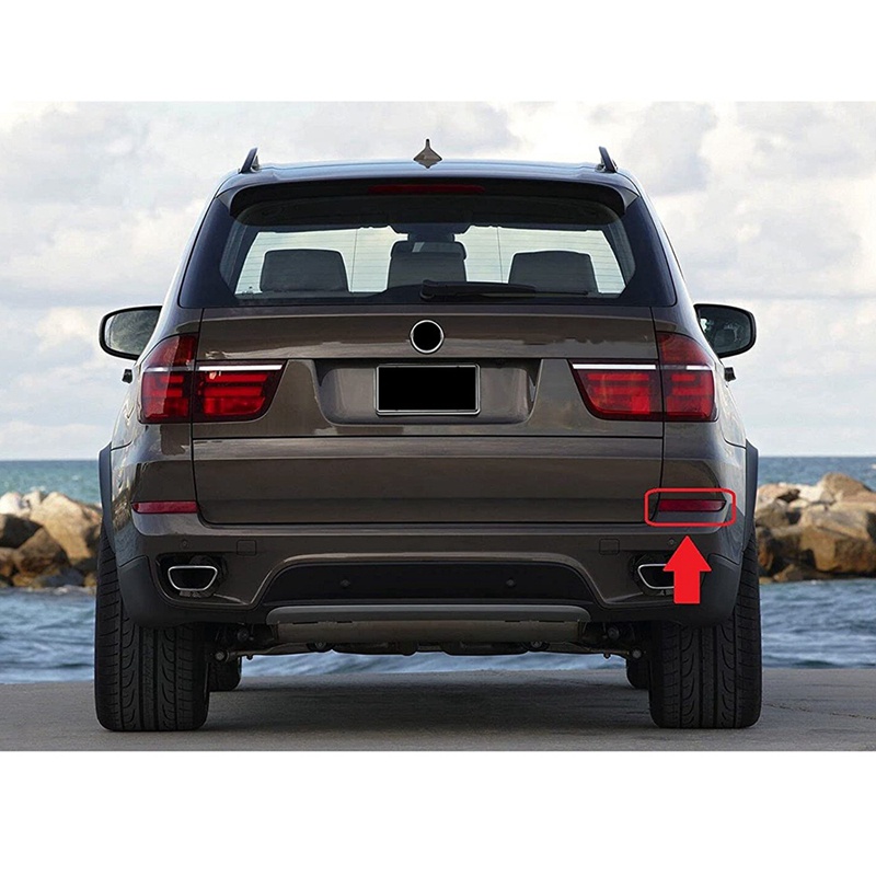 1 Cặp Miếng Dán Phản Quang Cho Cản Sau Xe Hơi BMW E70 X5 2007-2013 63217158949 63217158950