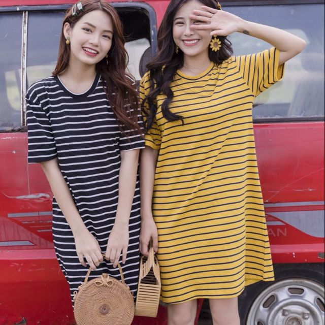 Đầm sọc basic (có ảnh thật)