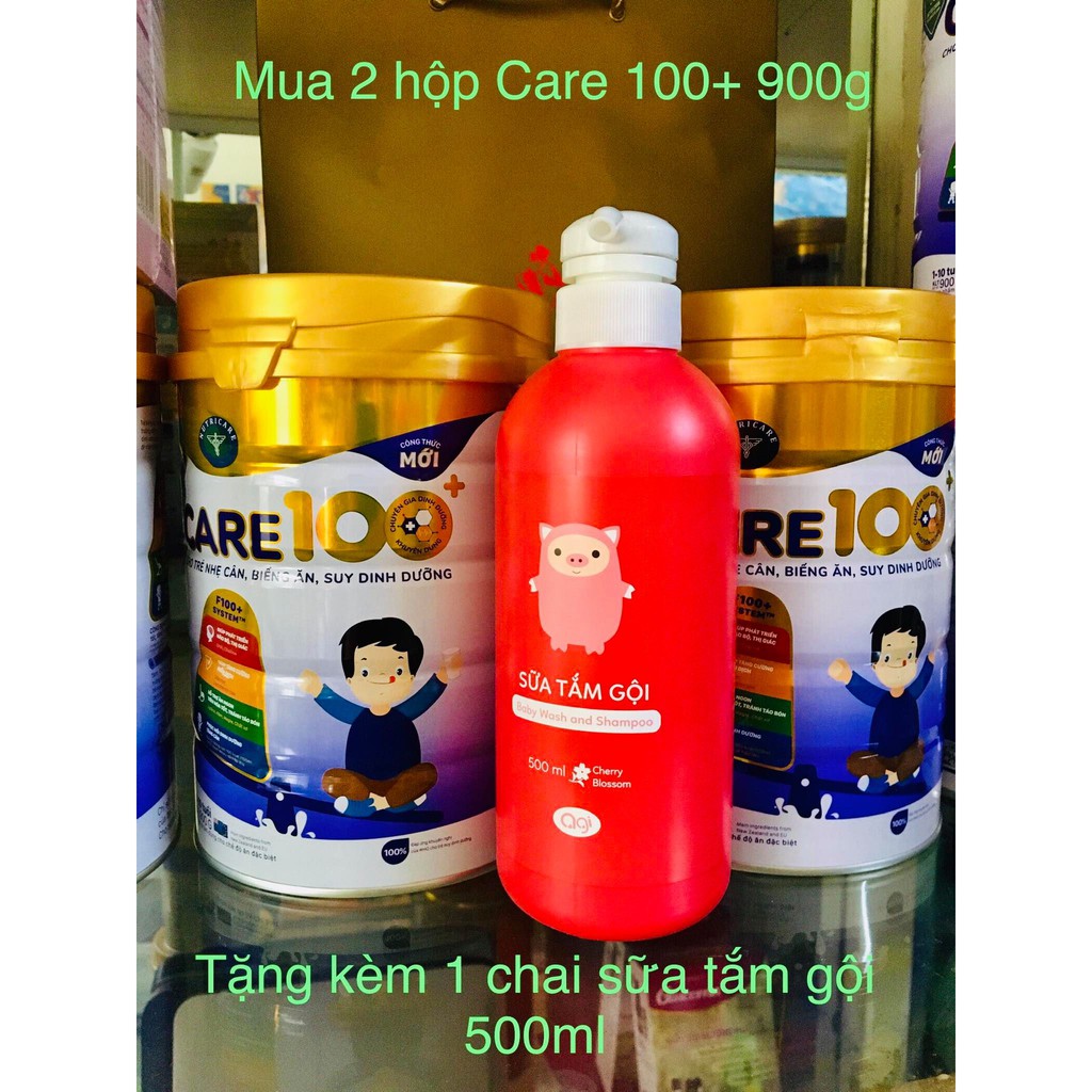 [Tặng kèm 1 chai rửa tay khô lifebuoy 500ml] Combo 2 hộp sữa care 100+ 900g date 2023