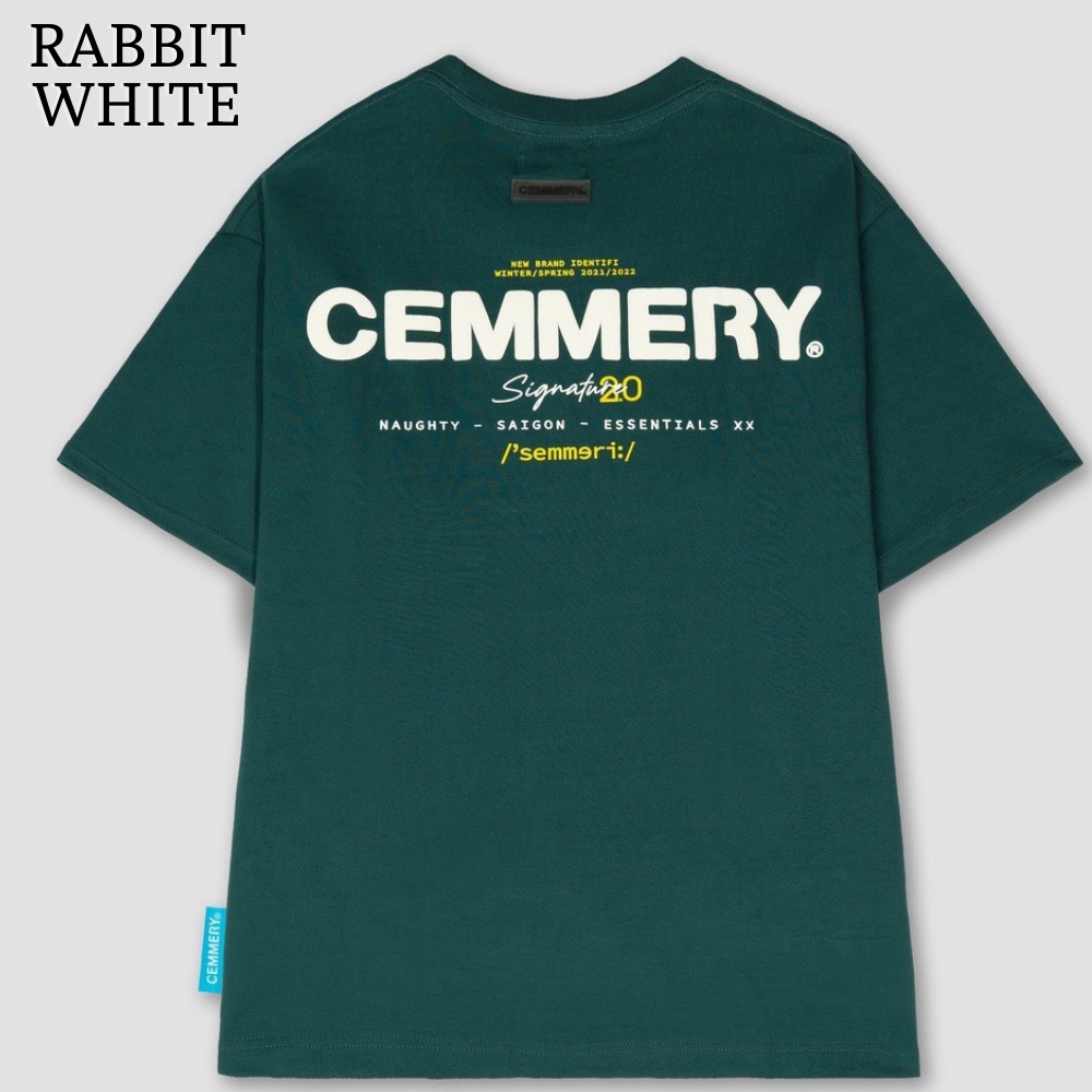Áo thun LocalBrand Cemmery &quot; SIGNATURE TEE 2.0 &quot; Ao phông tay lỡ tshirt UNISEX nam nữ oversize 3 màu xanh , đen , be