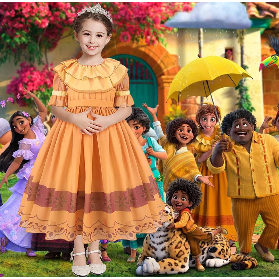Đầm Hóa Trang Công Chúa Disney Encanto Mirabel Pepa Aunt Dành Cho Bé Gái