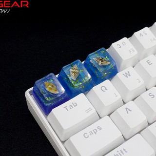 Keycap lẻ Artisan hình ốc biển đại dương chất liệu Resin Xuyên LED cực đẹp