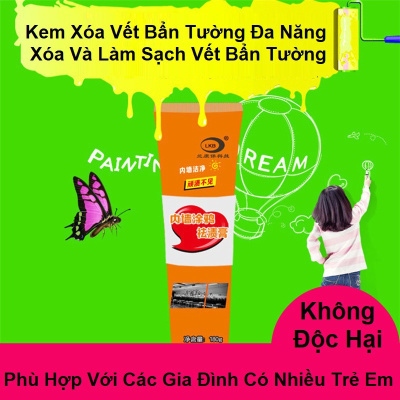 Kem Xóa Vết Bẩn Trên Tường Đa Năng - Gel Tẩy Trắng Làm Sạch Vết Bẩn Tường - Khe Tường - Khe Gạch - Tẩy Trắng Nấm Mốc