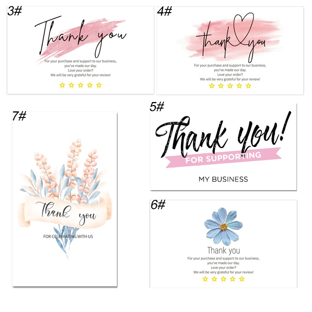 Set 30 Thẻ Giấy In Chữ Thank You Sáng Tạo Trang Trí Tiệc