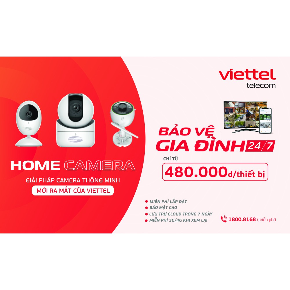 Home camera Viettel - camera quan sát có tính năng lưu trữ trực tuyến