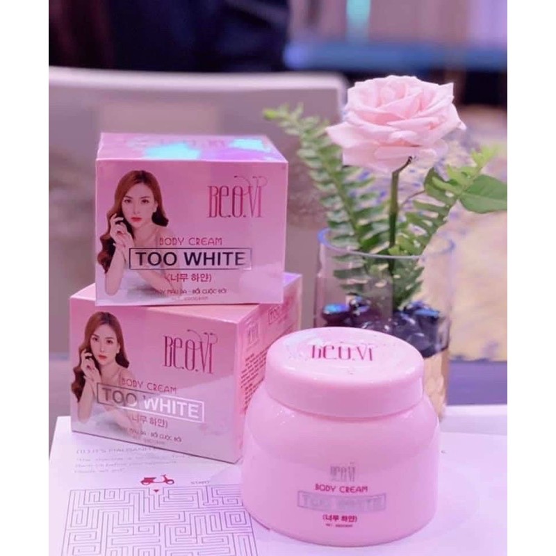 Kem Mềm Body BeoVi Too White Dưỡng Trắng Hương Nước Hoa 250Gram