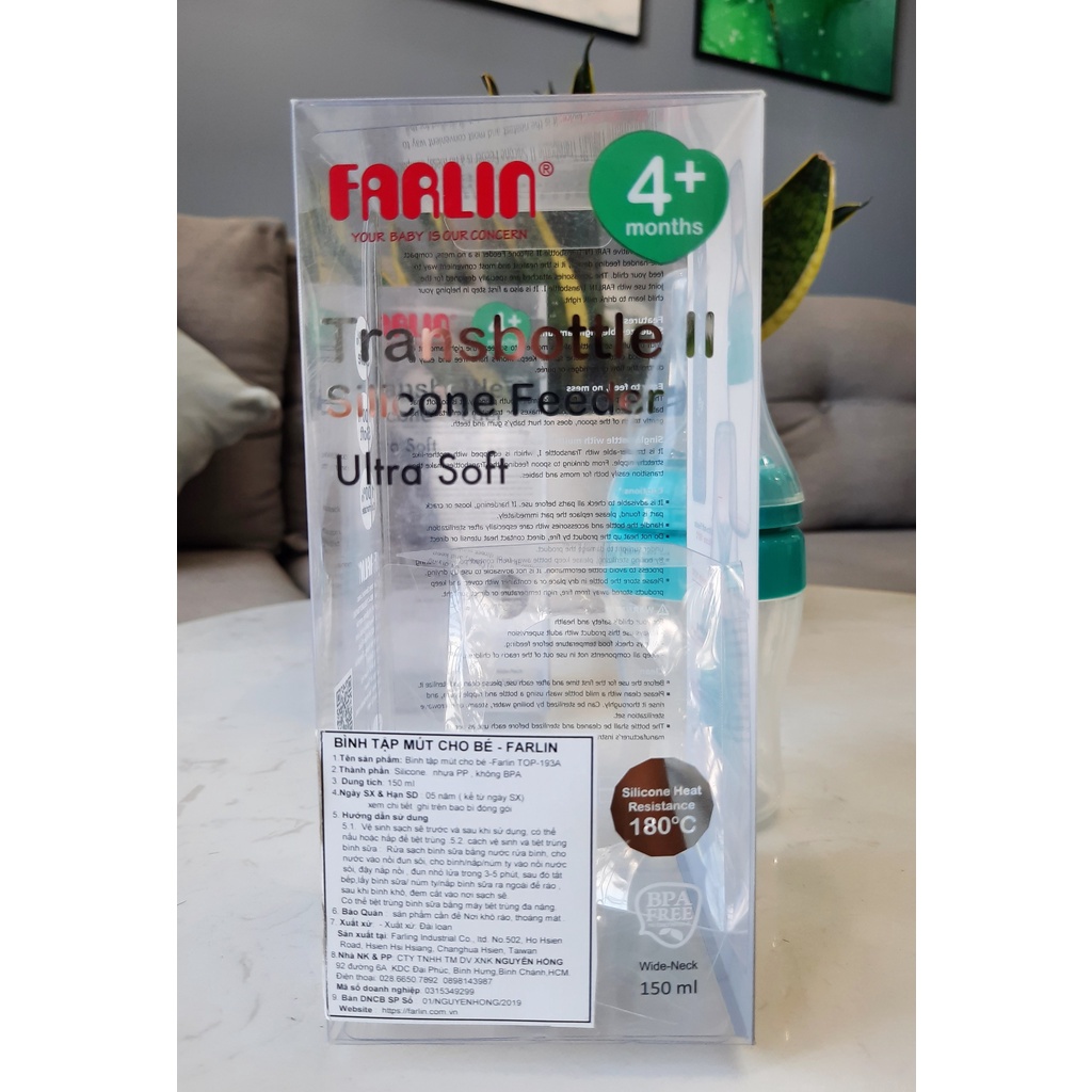 Bình Thìa Tập Ăn Dặm Cho Bé hiệu FARLIN  - Bình Tập Mút Cho Bé