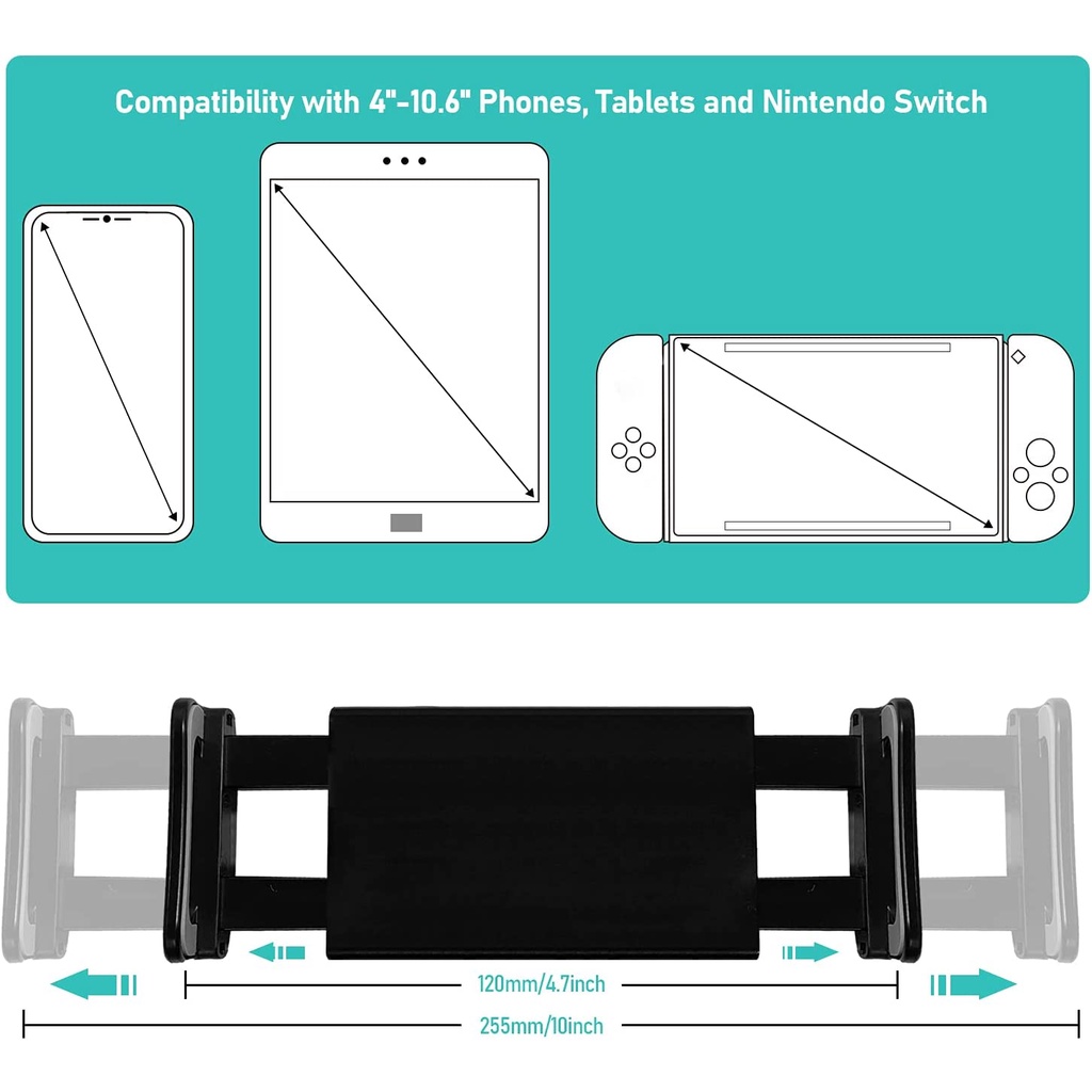 CENZIMO Giá đỡ ipad trên ô tô cho ghế sau Baseus Kẹp giữ máy tính bảng điện thoại cho oto